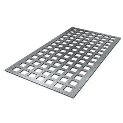 Architectural Decorated Square Hole Perforated Metal Sheet