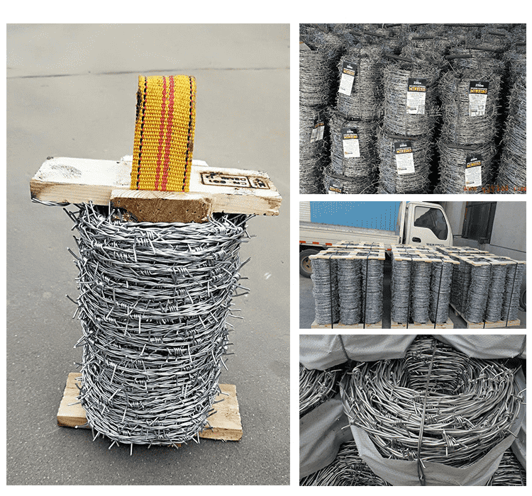 Hot dipped galvanized barbed wire packing