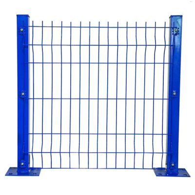 Blue Powder-Coated 3D Bending Welded Wire Mesh Fence