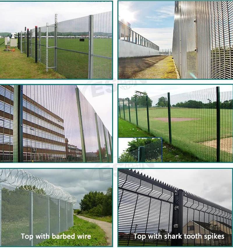 PVC Coated 358 Security Fence Application
