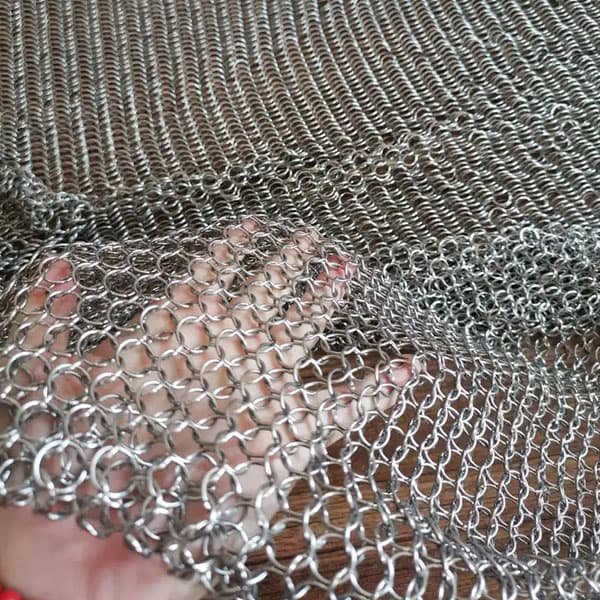Stainless Steel Anti-cut Metal Ring Chainmail Mesh 4