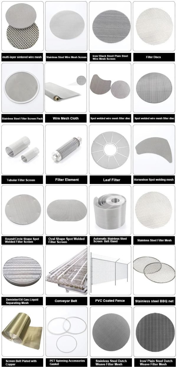 stainless steel woven wire cloth filter mesh disc 6