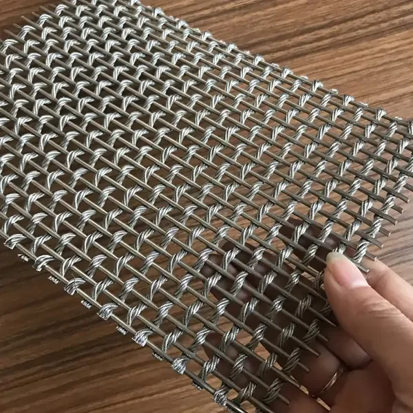 Stainless Steel Decorative Cable Rod Woven Mesh 1