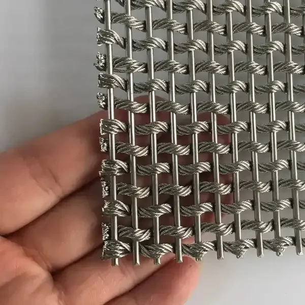 Stainless Steel Decorative Cable Rod Woven Mesh 3