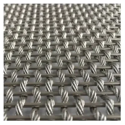 Stainless Steel Decorative Cable Rod Woven Mesh