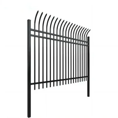Bent Top Wrought Iron Fence 1