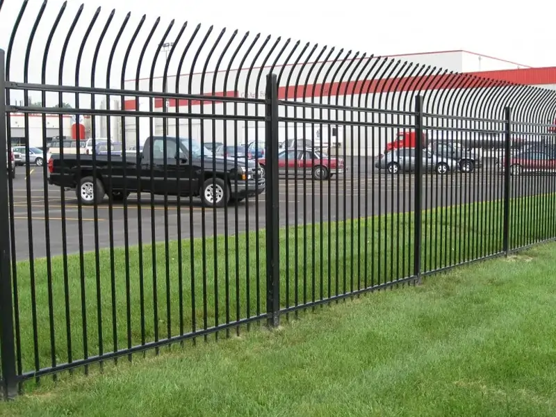 Bent Top Wrought Iron Fence 9