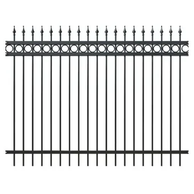 Spear Top Wrought Iron Fence 10