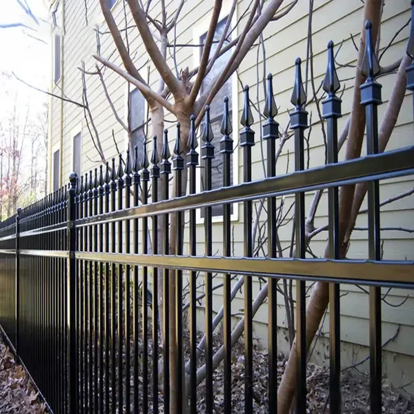Spear Top Wrought Iron Fence 13
