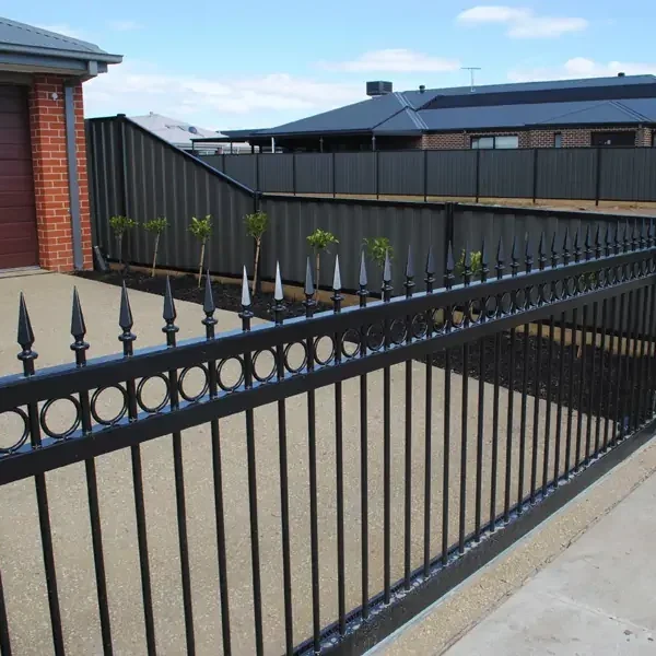 Spear Top Wrought Iron Fence 15