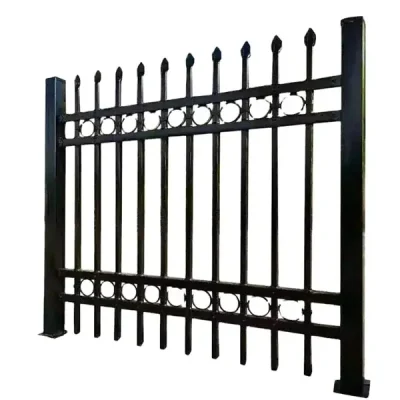 Pressed Top Wrought Iron Fence 1