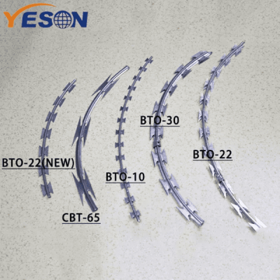 Powder coated galvanized concertina razor wire