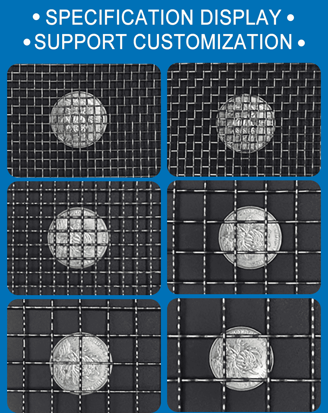 High Manganese Crimped Wire Mesh Display