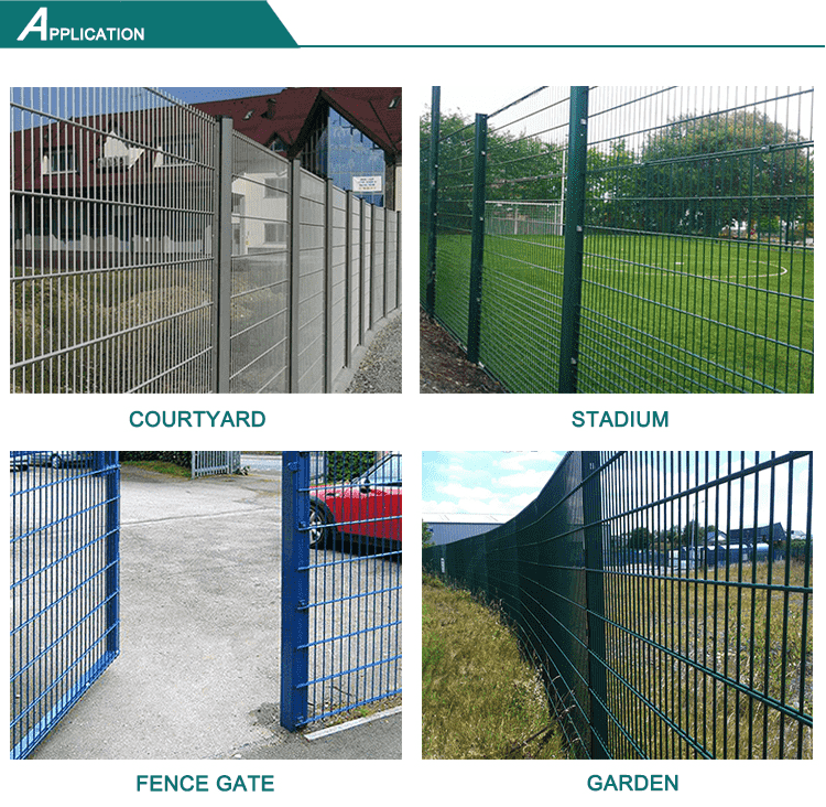 PVC Coated Double Wire Fence Application