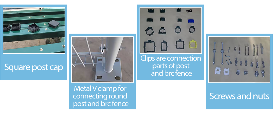 PVC Coated Roll Top Brc Fence post