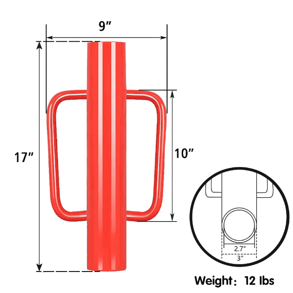 thumbnail image 2 of MIDWEST AIR TECH Red Fence Post Driver – Heavy-Duty, Made In USA (Model 2132) 2 of 5