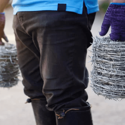 Twist Barbed Wire Fence Installation