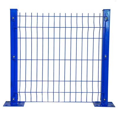 Blue Powder-Coated 3D Bending Welded Wire Mesh Fence