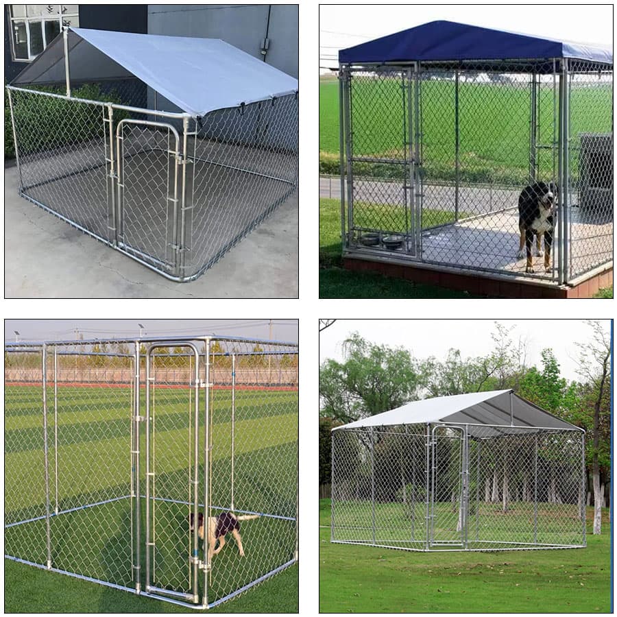 Hot Dipped Galvanized Chain Link Dog Kennel 10