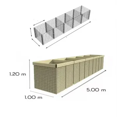 Sand Wall Gabion Barrier 1