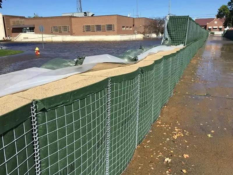 Sand Wall Gabion Barrier 13