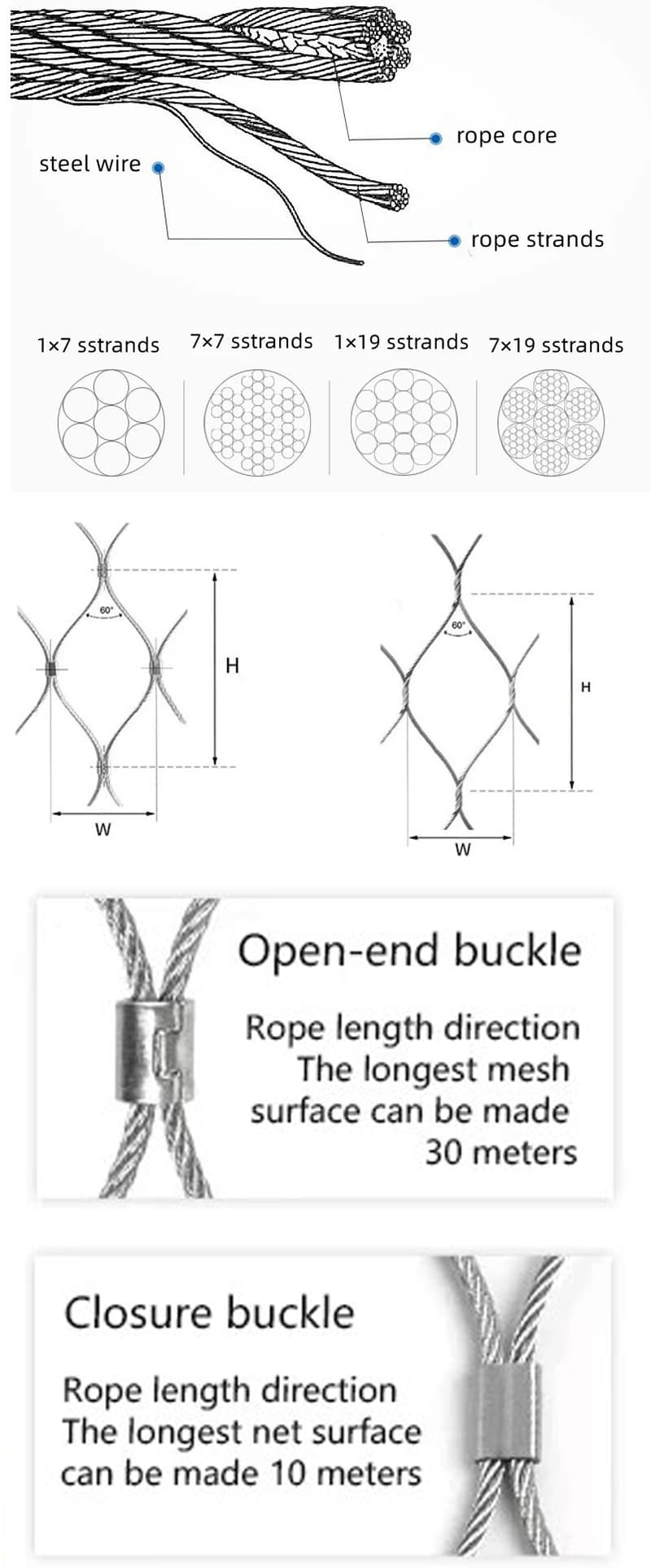 Stainless steel wire rope mesh net 9