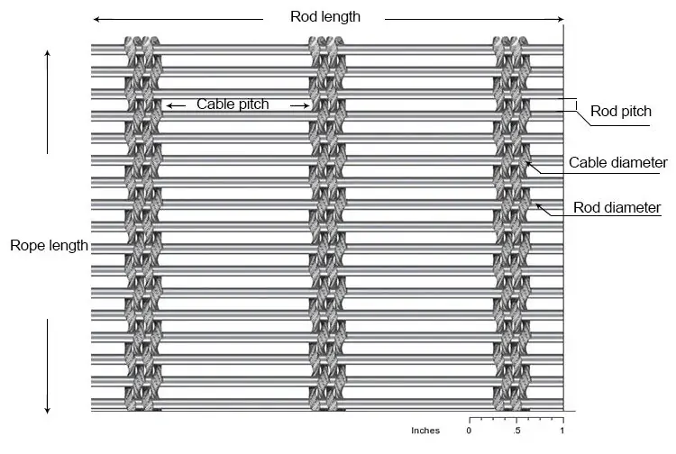 Cable Rod Woven Mesh 8