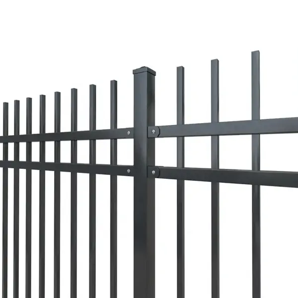Flush Top Wrought Iron Fence 18