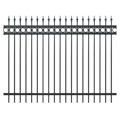 Spear Top Wrought Iron Fence 10